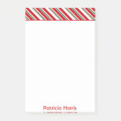 Candy Cane Stripes | Kerstmis Post-it® Notes (Voorkant)