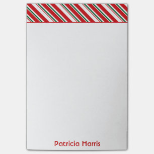 Candy Cane Stripes Kerstmis Post-it® Notes