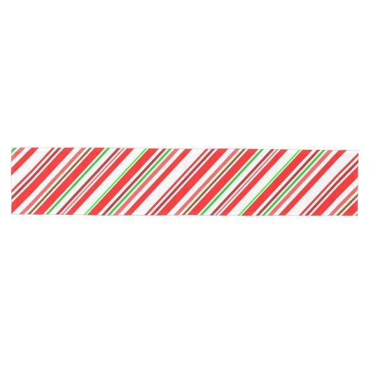 Candy Cane Stripes kerstrood wit groen Medium Tafelloper (Horizontaal)