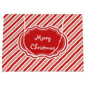 Candy Cane Stripes Large Cadeautasje (Voorkant)