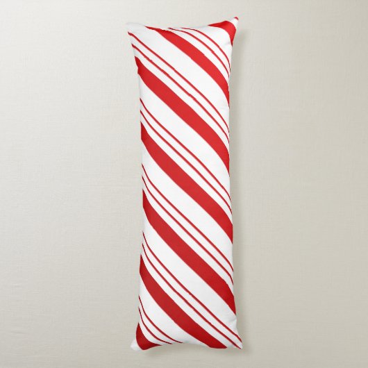 Candy Cane Stripes Lichaamskussen (Achterkant (Verticaal))