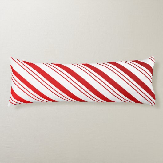 Candy Cane Stripes Lichaamskussen (Voorkant)