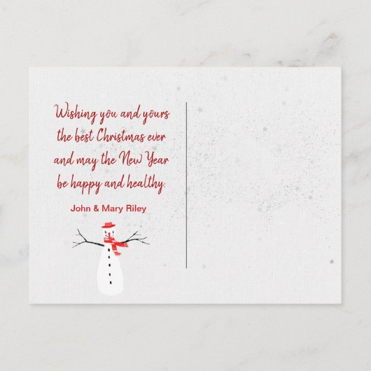 Candy Cane Stripes met Polar Beer Aankondigingskaart (Achterkant)