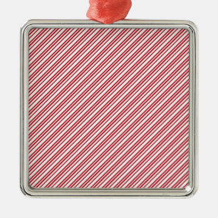 Candy Cane Stripes Metalen Ornament
