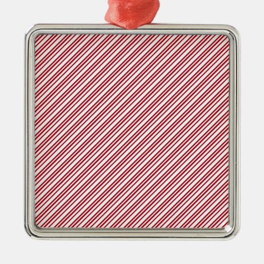 Candy Cane Stripes Metalen Ornament (Voorkant)