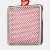 Candy Cane Stripes Metalen Ornament (Links)