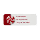 Candy Cane Stripes Pepermunt Rond Etiket (Voorkant)