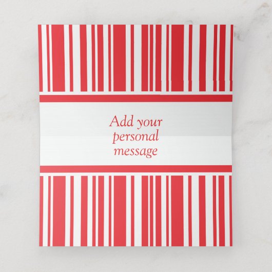 Candy Cane Stripes Plaatskaartje (Binnenkant ongevouwen)