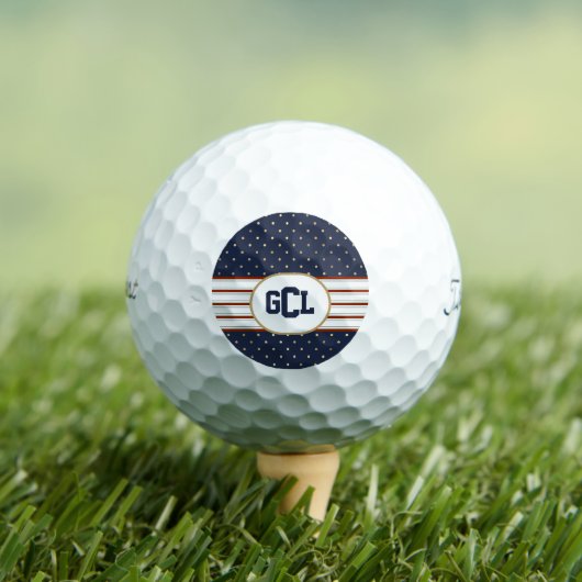 Candy Cane Stripes & Polka Dots Golf Balls Golfballen (Insitu Shirt)