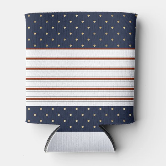 Candy Cane Stripes & Polka Dots Koelbox Blikjeskoeler (Voorkant)