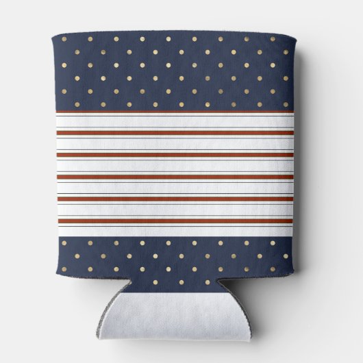 Candy Cane Stripes & Polka Dots Koelbox Blikjeskoeler (Achterkant)