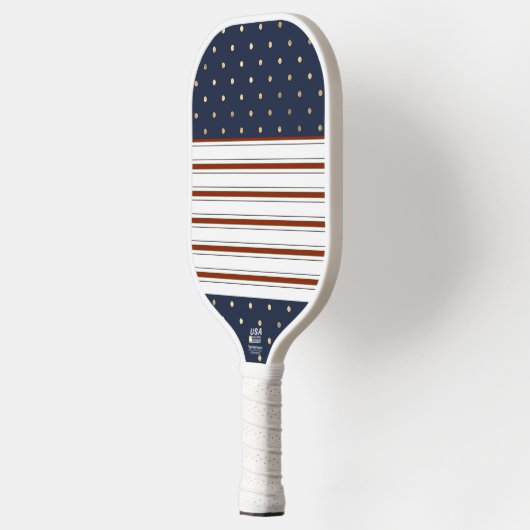 Candy Cane Stripes & Polka Dots Pickleball Paddle (Links)
