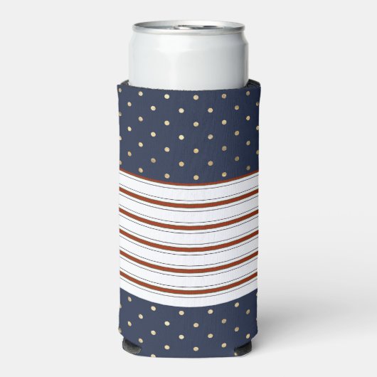 Candy Cane Stripes & Polka Dots Seltzer Koelbox Seltzer Blikjeskoeler (Seltzer Voorkant)