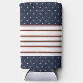 Candy Cane Stripes & Polka Dots Seltzer Koelbox Seltzer Blikjeskoeler (Voorkant)