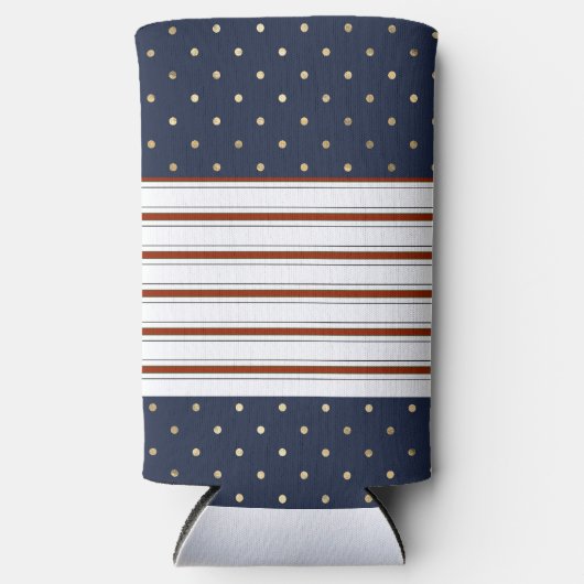 Candy Cane Stripes & Polka Dots Seltzer Koelbox Seltzer Blikjeskoeler (Voorkant)