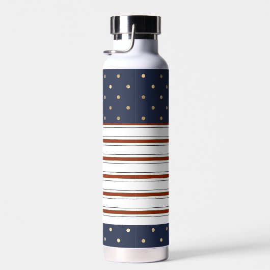 Candy Cane Stripes & Polka Dots Waterfles (Rechts)