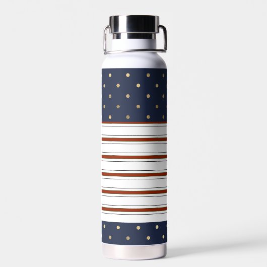 Candy Cane Stripes & Polka Dots Waterfles (Achterkant)