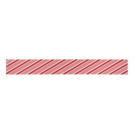 Candy Cane Stripes Red Bow Festive Christmas  Grosgrain Lint (Voorkant)