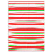 Candy Cane Stripes Red White Green Cheerful Bright Tafelkleed (Voorkant)
