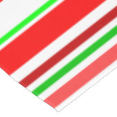 Candy Cane Stripes Red White Green Cheerful Bright Tafelkleed (Gekanteld)