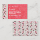 Candy Cane Stripes Red White Visitekaartje (Voorkant / Achterkant)