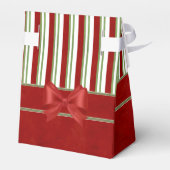 Candy Cane Stripes Rijk Rood en Bow Bedankdoosjes (Achterkant)