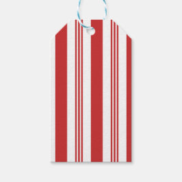 Candy Cane Stripes Rood en Wit Cadeaulabel