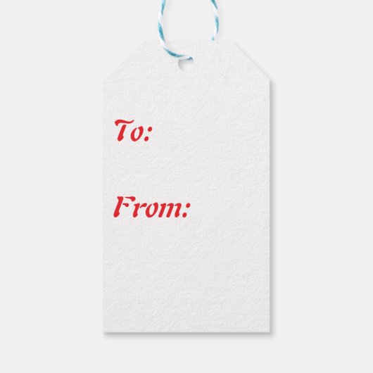 Candy Cane Stripes Rood en Wit Cadeaulabel (Achterkant)