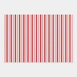 Candy Cane Stripes Rood en Wit Inpakpapier Vel