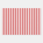 Candy Cane Stripes Rood en Wit Inpakpapier Vel (Voorkant 3)