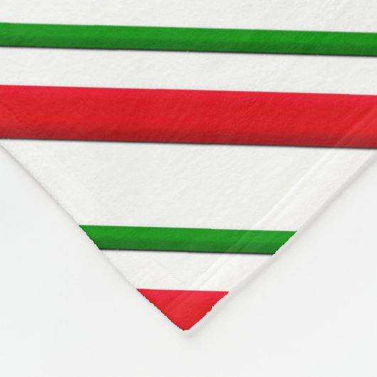 Candy Cane Stripes, rood, groen en wit Fleece Deken (Hoek)