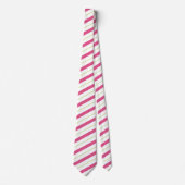 Candy Cane Stripes Roze & Groene Stropdas (Voorkant)
