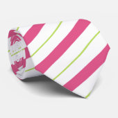 Candy Cane Stripes Roze & Groene Stropdas (Opgerold)