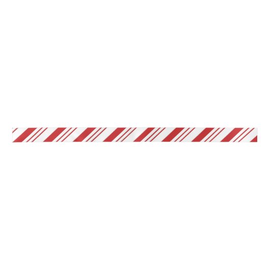 Candy Cane Stripes Satijnen Lint (Voorkant)