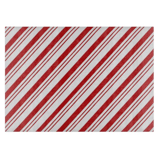 Candy Cane Stripes Snijplank (Voorkant)