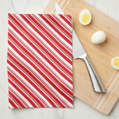 Candy Cane Stripes Theedoek (Quarter Fold)