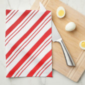 Candy Cane Stripes Theedoek (Quarter Fold)