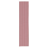 Candy Cane Stripes White Red Korte Tafelloper (Voorkant)