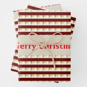  Candy Cane Strips inpakpapier Vel (In situ)