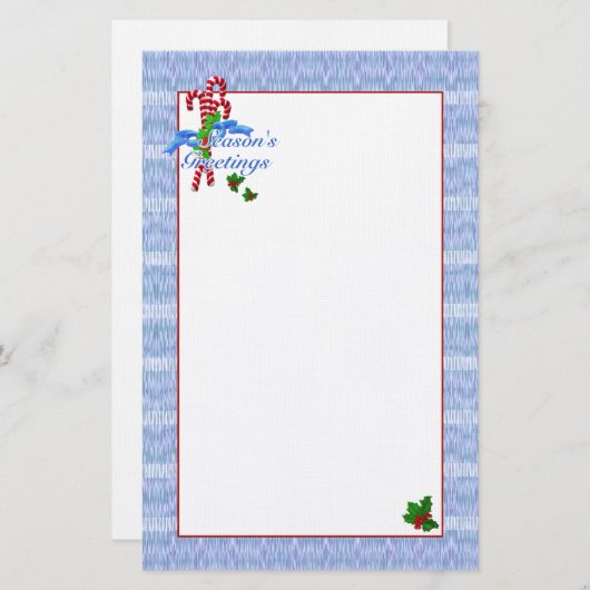 Candy Cane Surprise kerst Briefpapier (Voorkant / Achterkant)