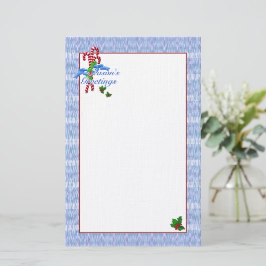 Candy Cane Surprise kerst Briefpapier (Staand voorkant)