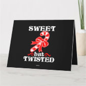 Candy Cane Sweet, maar twisted Funny Kerstmis Kaart (Achterkant)