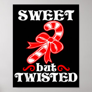 Candy Cane Sweet, maar twisted Funny Kerstmis Poster