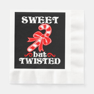 Candy Cane Sweet, maar twisted Funny Kerstmis Servet
