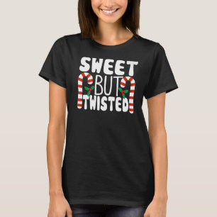 Candy Cane Sweet, maar twisted Funny Kerstpajam T-shirt