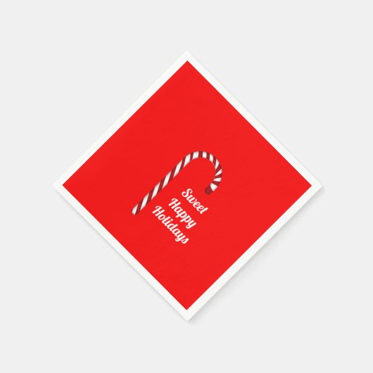 Candy Cane Sweet Prettige feestdagen Paper Napkin Servetten (Hoek)
