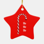 Candy Cane Sweet Prettige feestdagen Star Ornament (Achterkant)