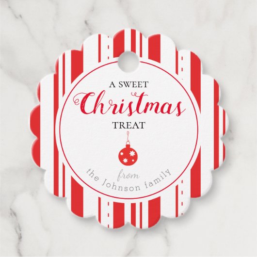 Candy Cane Sweet Treat Holiday Tag Bedankjes Labels (Voorkant)