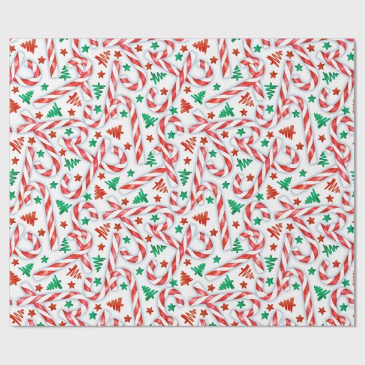 Candy Cane Sweetness Cadeaupapier (Vlak)