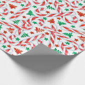 Candy Cane Sweetness Cadeaupapier (Hoek)